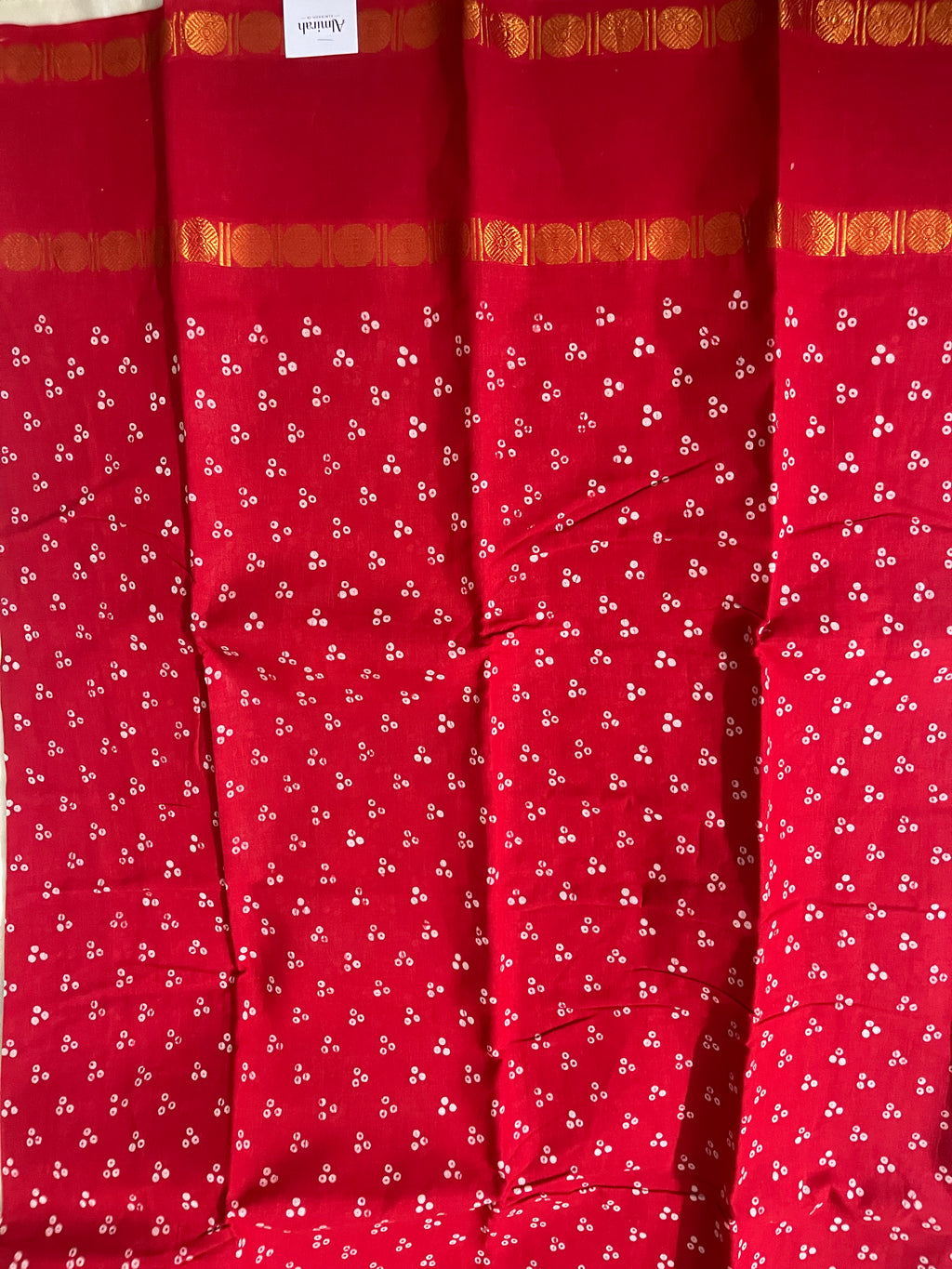 Mukutu Dot Sungudi Saree without Blouse