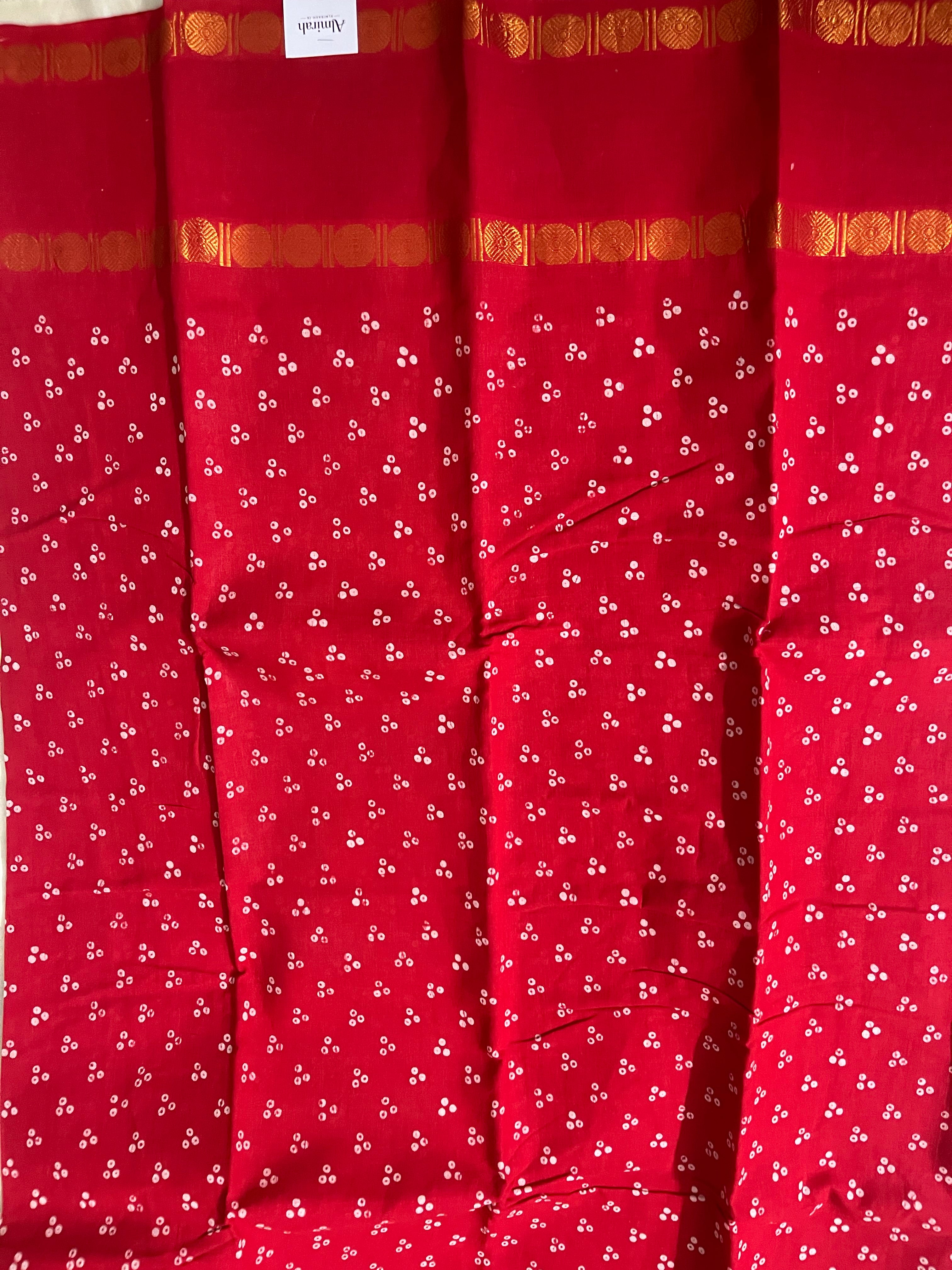 Mukutu Dot Sungudi Saree without Blouse