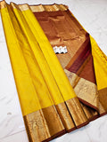 Pure Kanchipuram Silk Fancy Double wrapped vairaoosai butta with silk mark certified