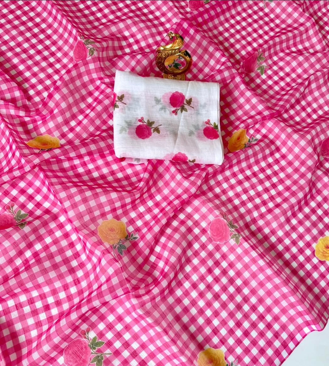 Soft Linen Cotton Saree