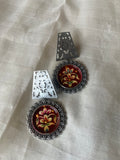 Hand painted silver like a look Earrings