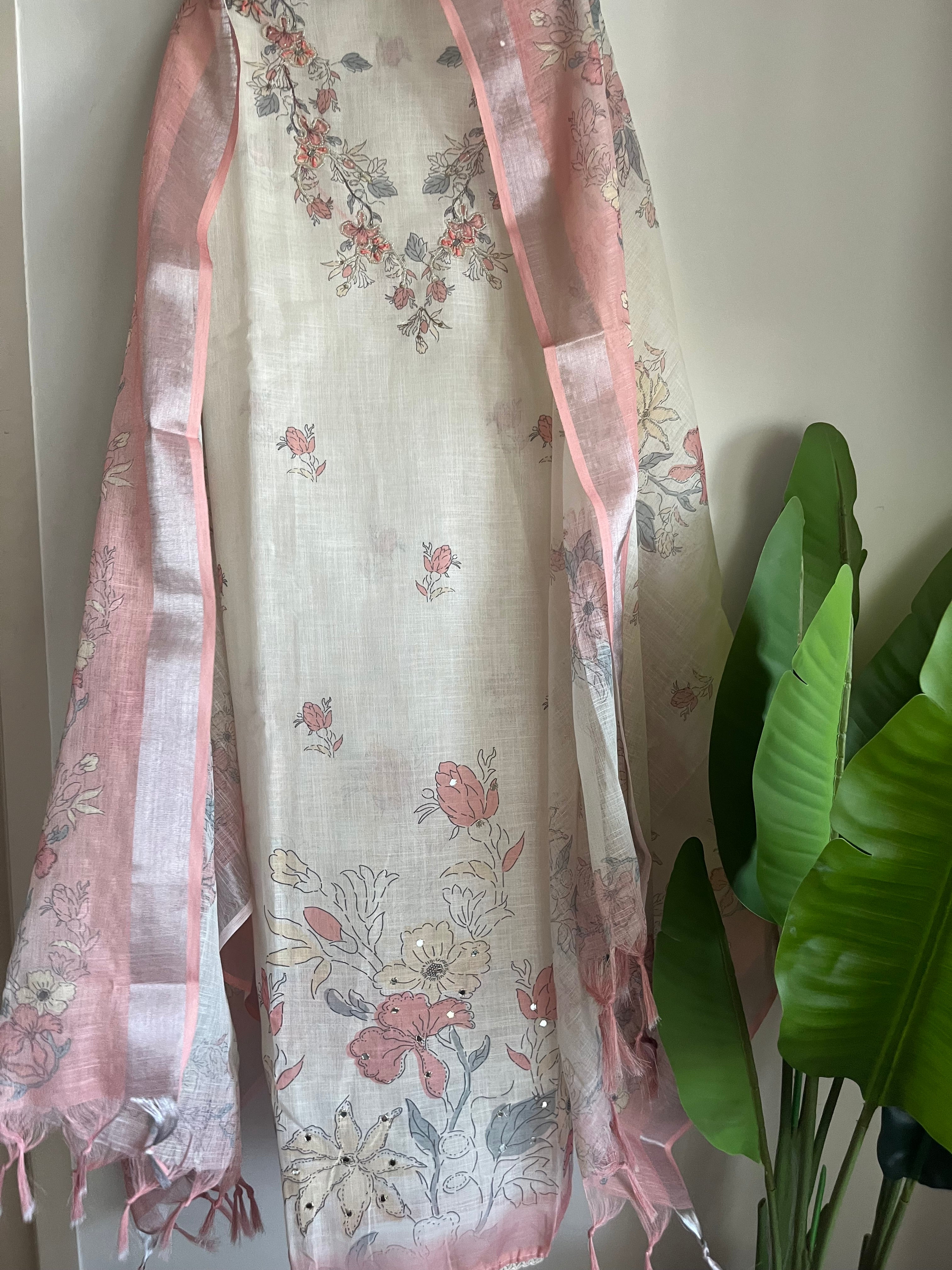 Premium Linen 3pcs Unstitched Suit