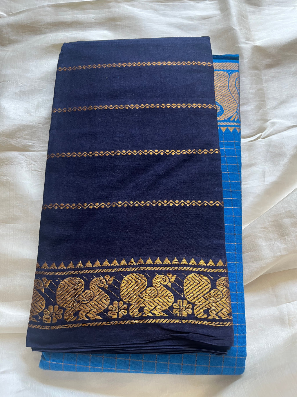 Half n Half Zari  Kattam Velthari Saree
