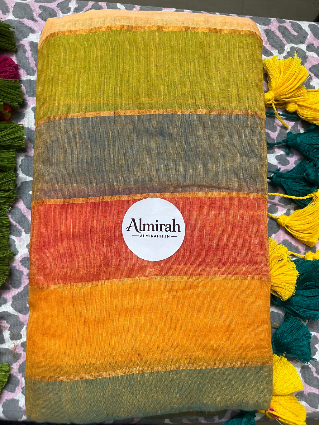 Rainbow Mul Cotton Saree