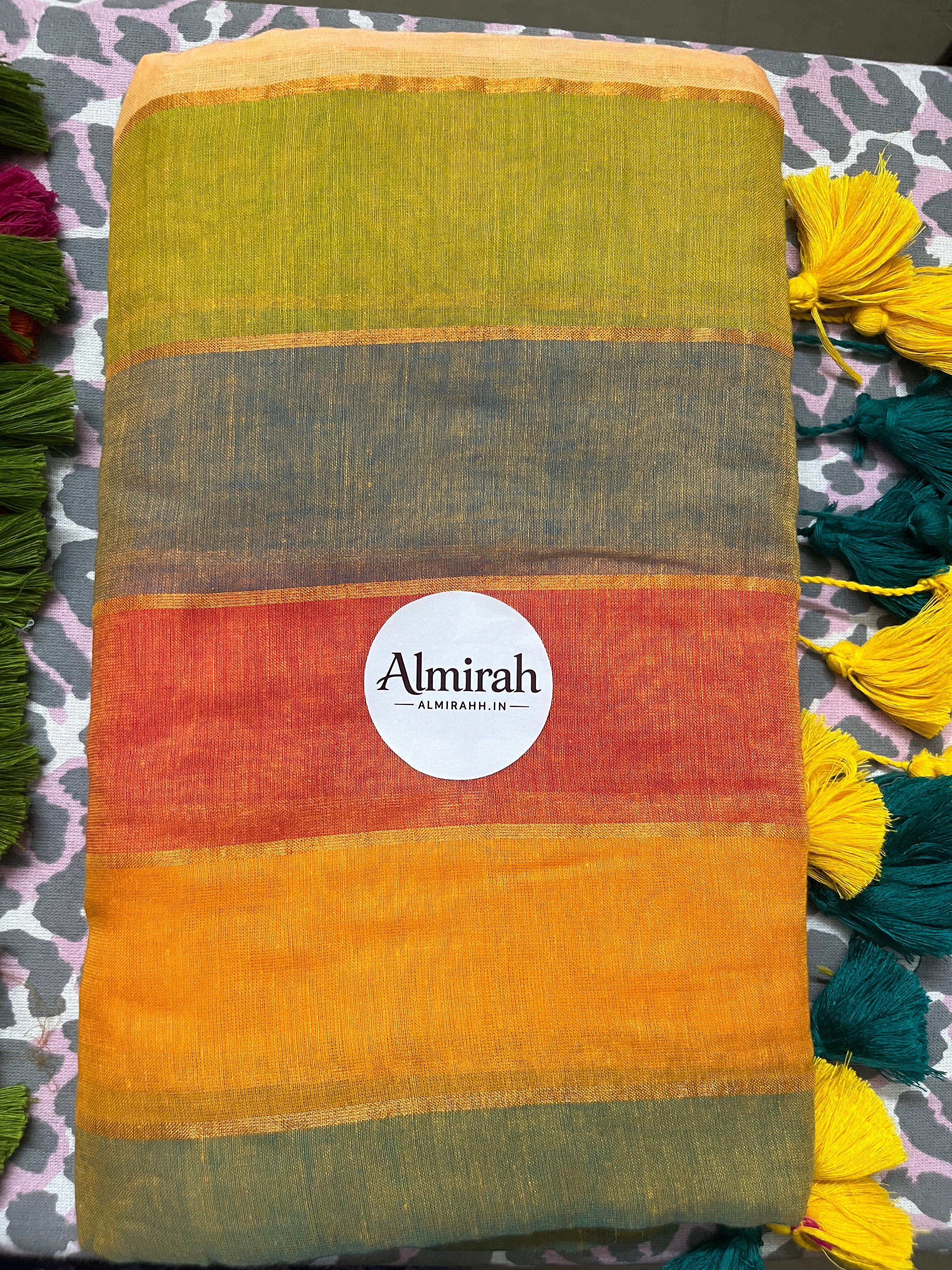 Rainbow Mul Cotton Saree