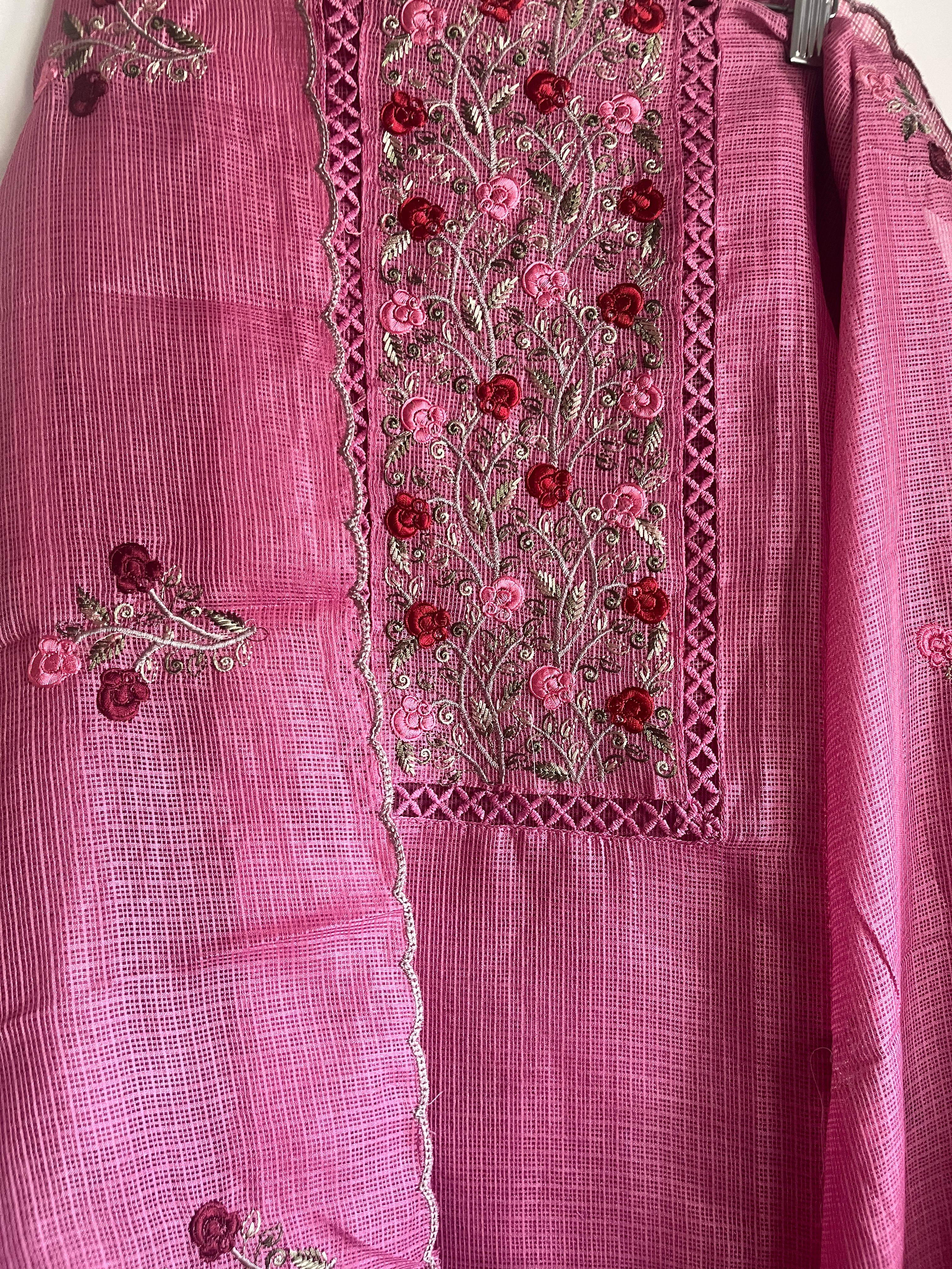 Kota Unstitched 3pcs Suit with Embroidery work