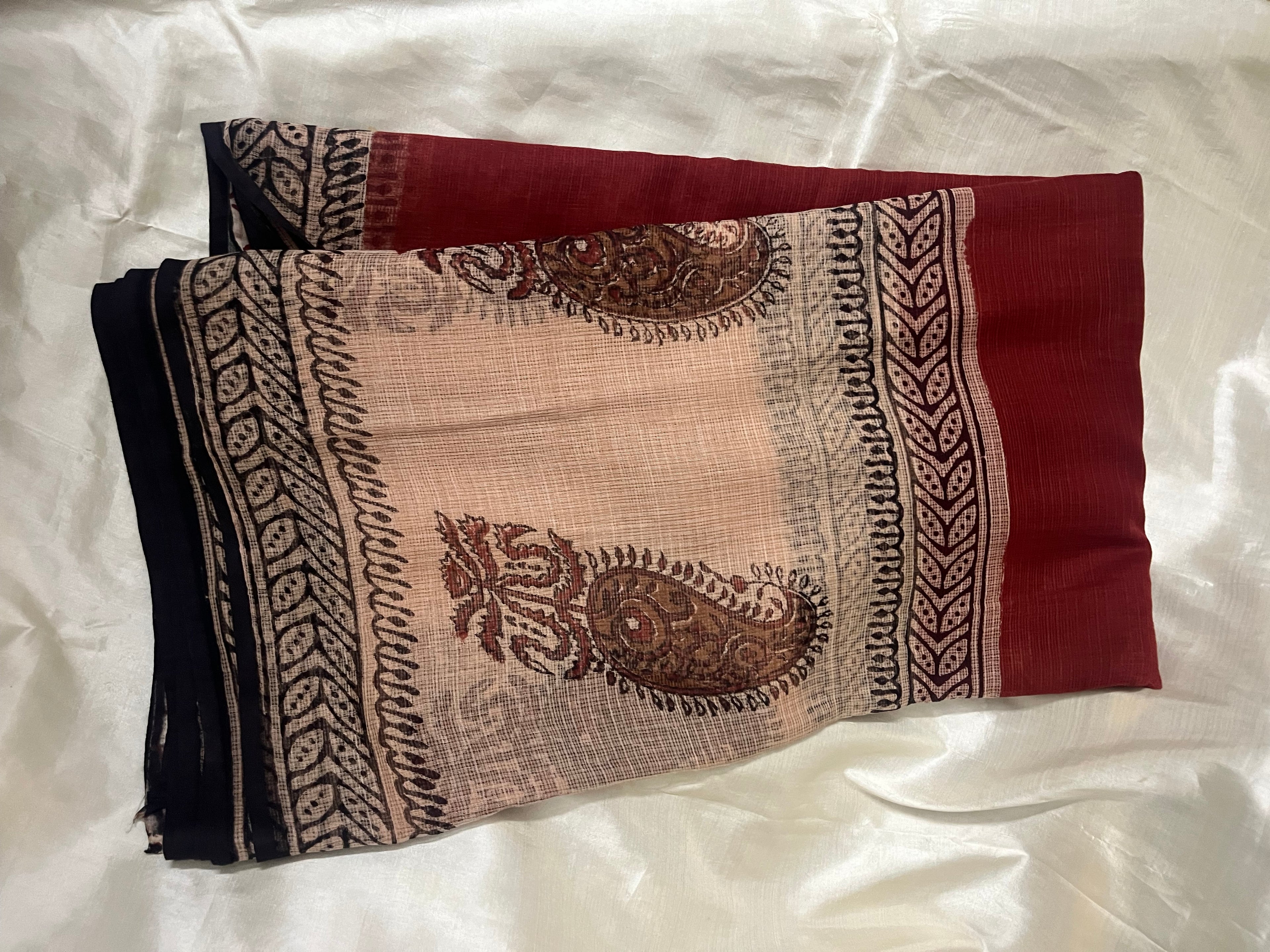 Jaipuri Block Printed Cotton Kota Doriya Saree