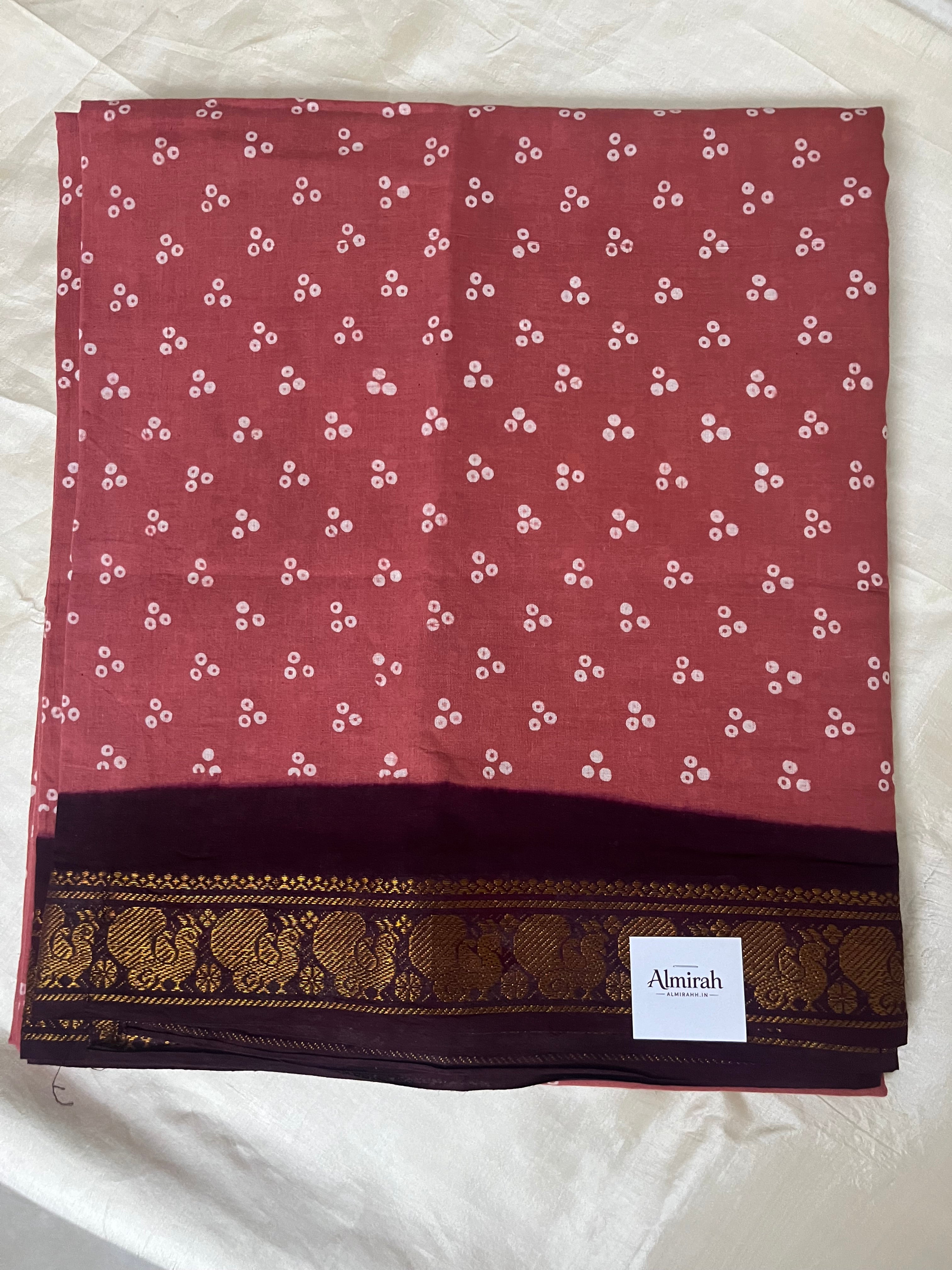 Mukutu Sungudi Saree without Blouse