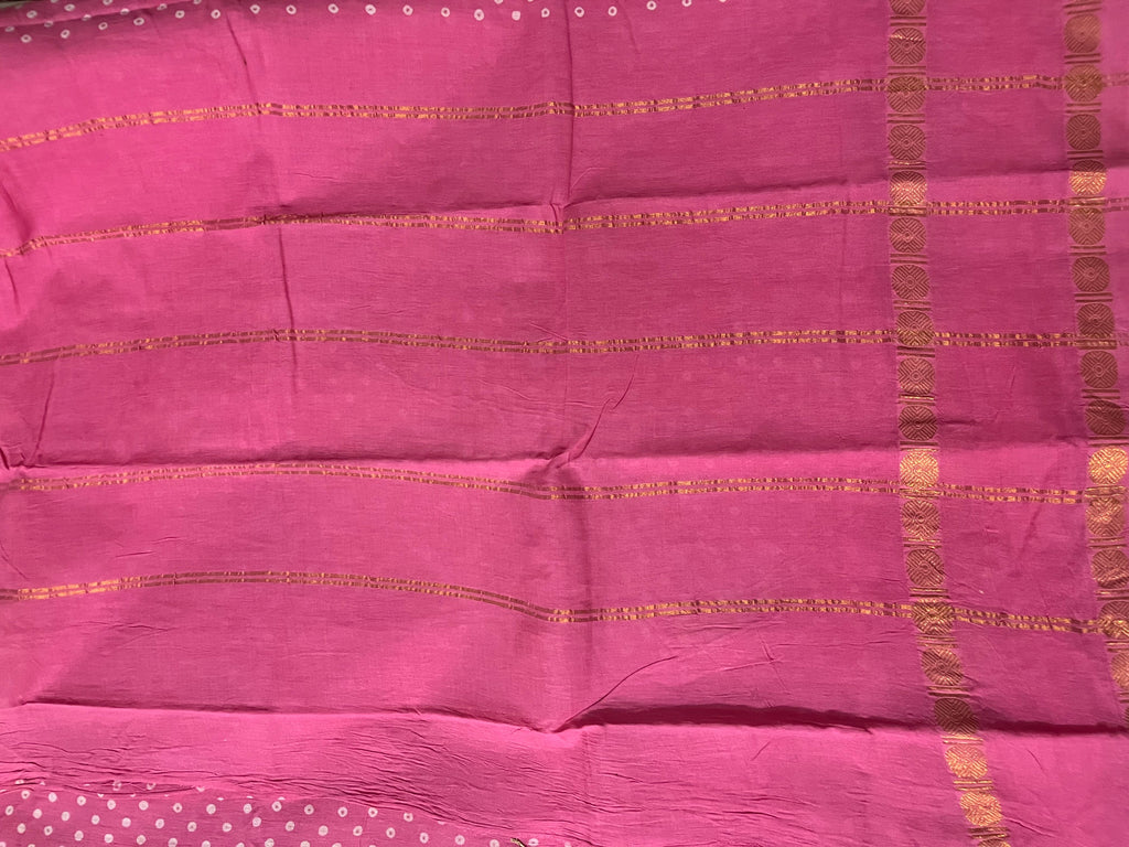 Polka Dot Sungudi Saree without Blouse
