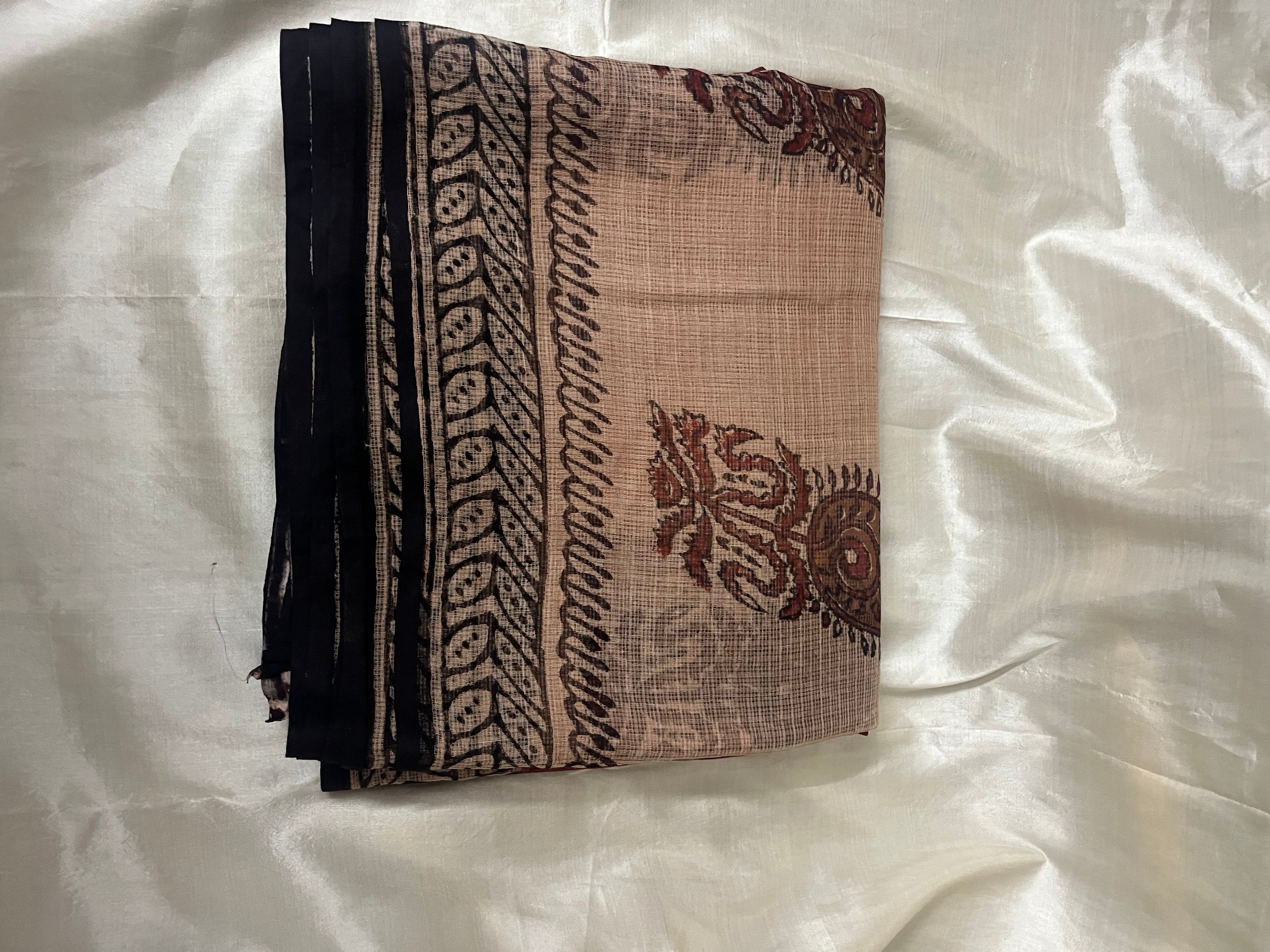 Jaipuri Block Printed Cotton Kota Doriya Saree