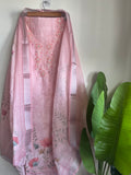 Exclusive Linen 3pcs Unstitched Suit with Beads work