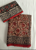 Jaipuri Block Printed Cotton Kota Doriya Saree
