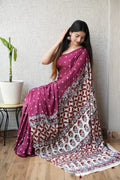Ajrakh Modal Saree