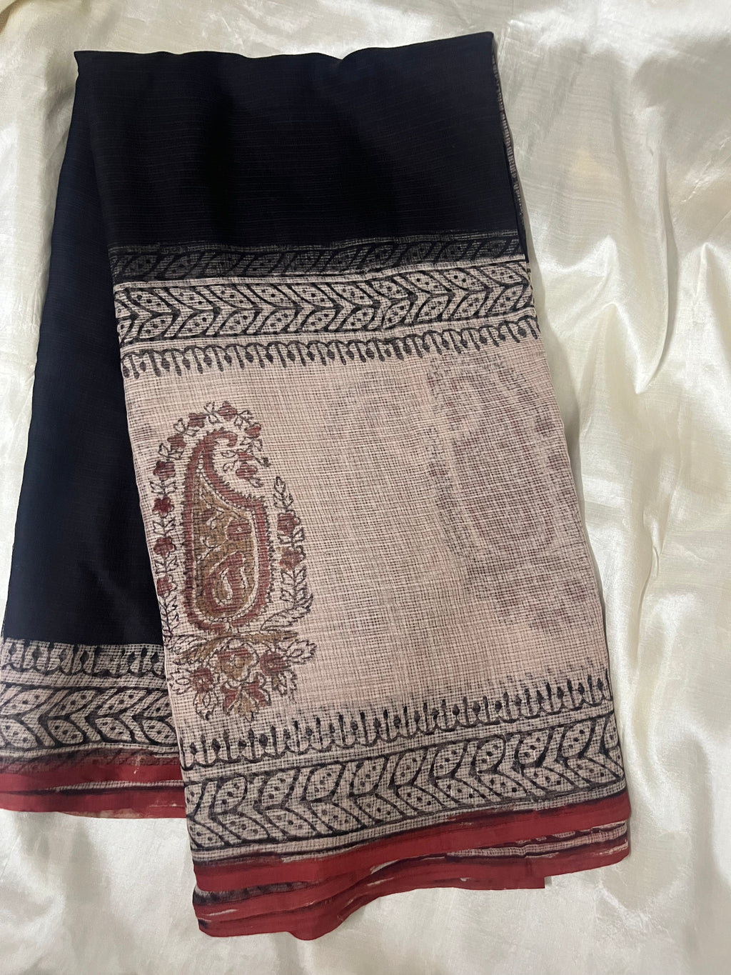 Jaipuri Block Printed Cotton Kota Doriya Saree