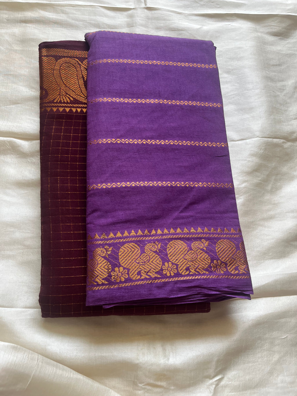 Half n Half Zari  Kattam Velthari Saree