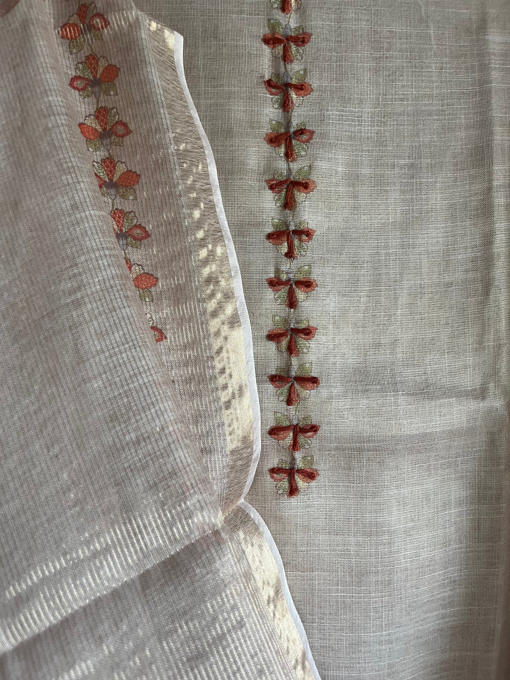 Premium Linen Tissue 3pcs Unstitched Suits