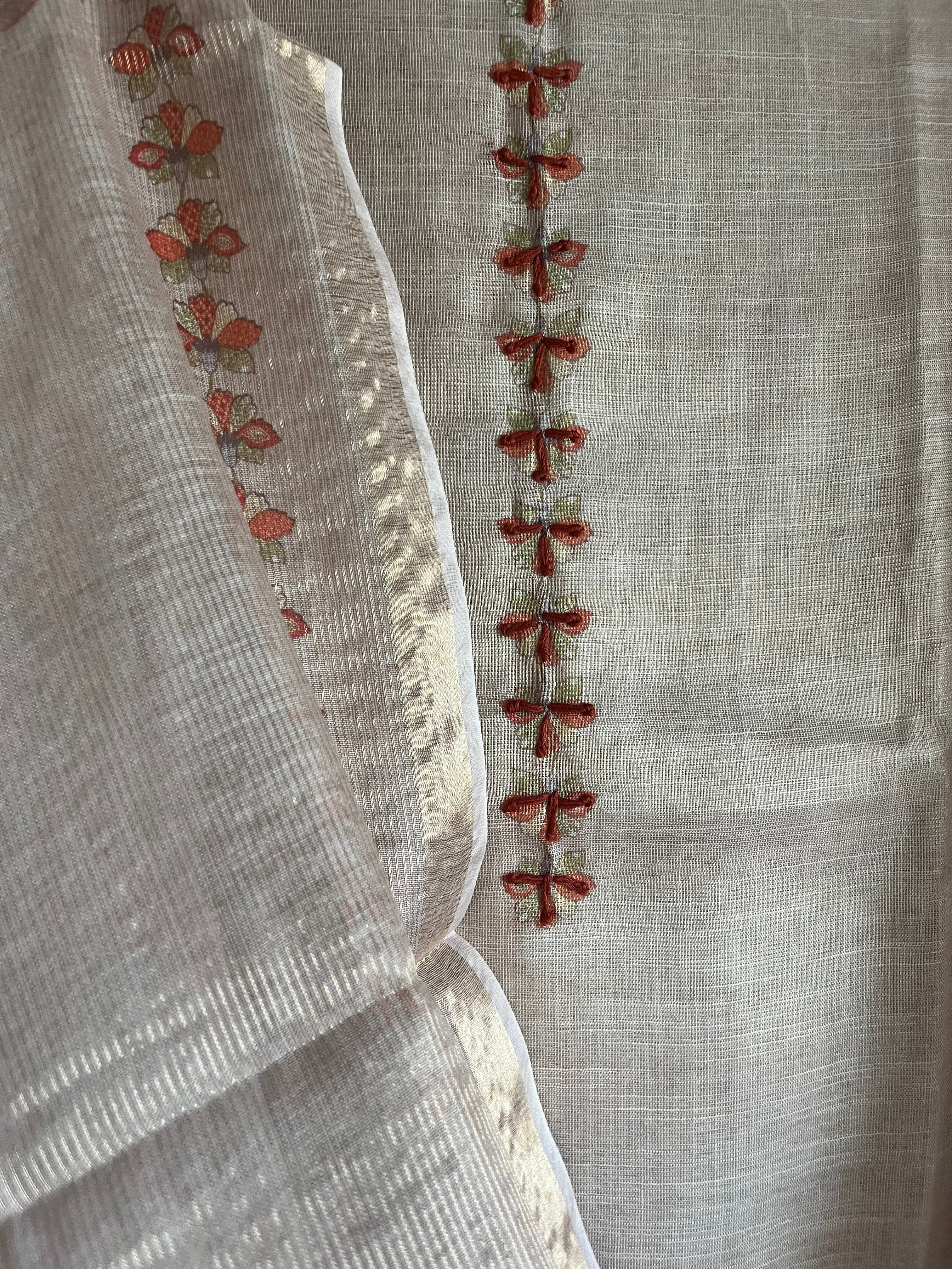 Premium Linen Tissue 3pcs Unstitched Suits