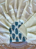 Cotton Printed Top |  Mirror Work Muslin Silk Dupatta With Tassels
