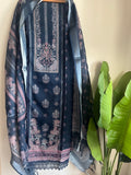 Linen Cotton 3pcs Unstitched Suit