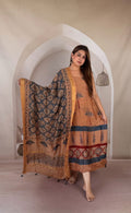 Pure Maheshwari Silk Ajrakh Printed 2pcs suit