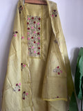 Kota 3pcs Unstitched Suit with embroidery work