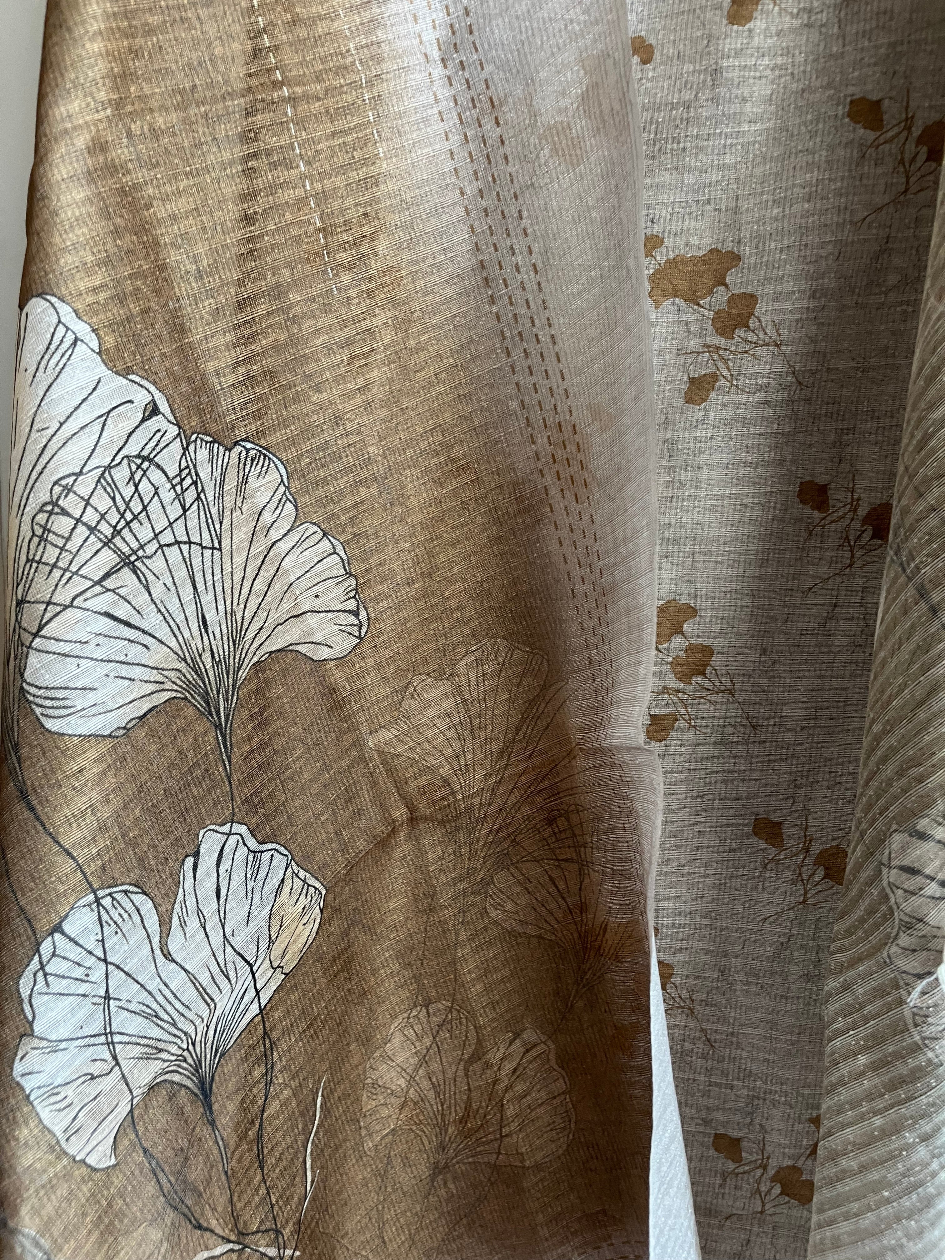 Chanderi 3pcs Unstitched Suit