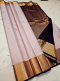 Pure Kanchipuram Silk Fancy Double wrapped varioosai Butta with Silk mark certified