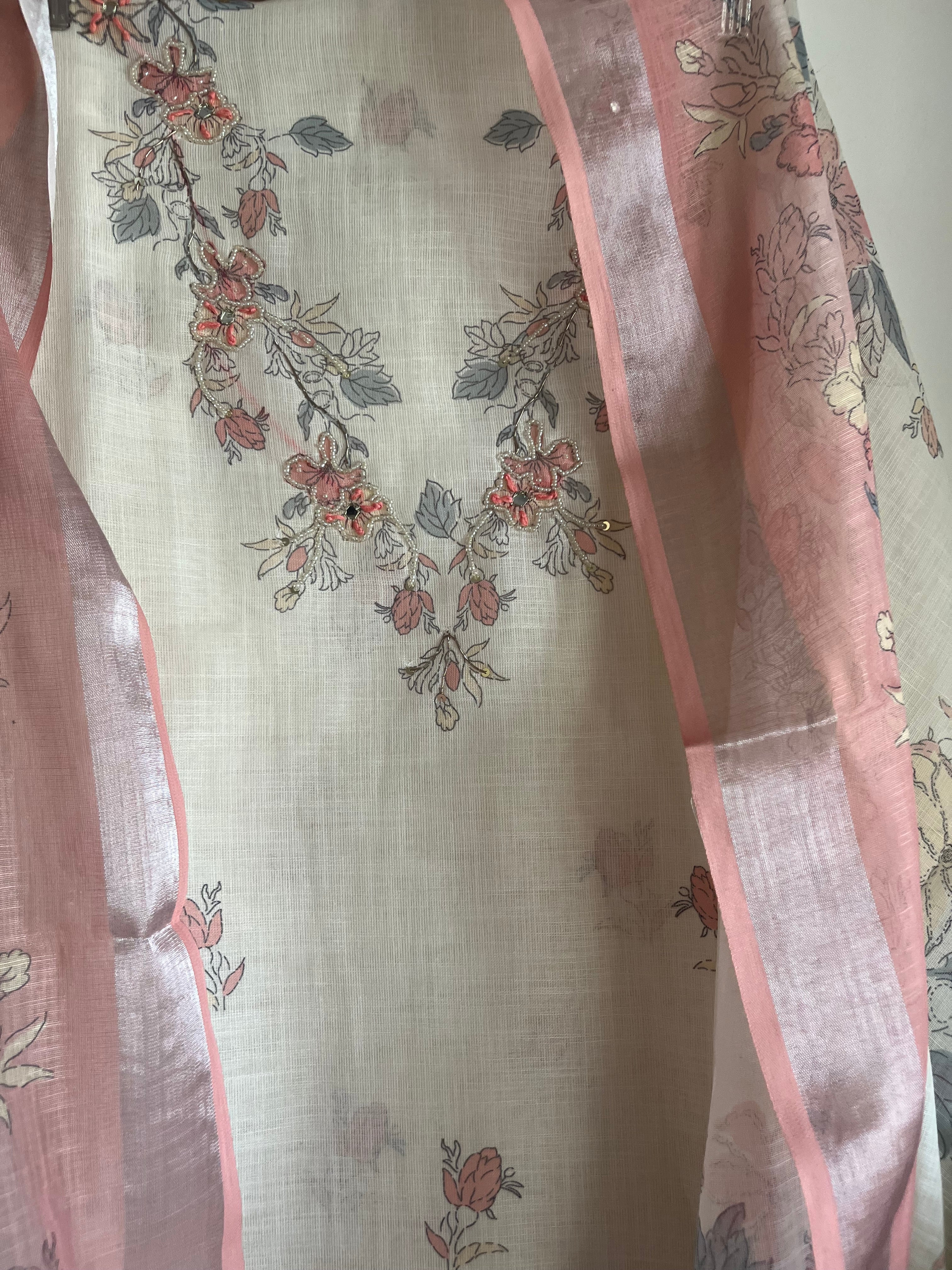 Premium Linen 3pcs Unstitched Suit