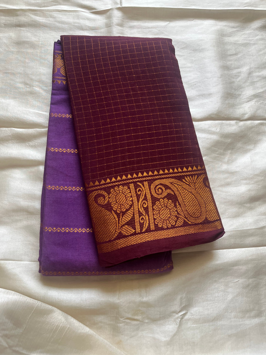 Half n Half Zari  Kattam Velthari Saree