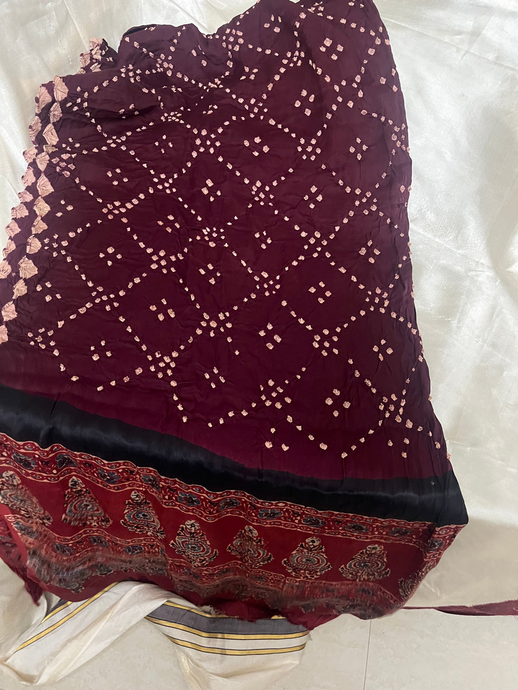 Modal Ajrakh Bandhani Dupatta