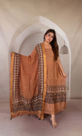 Pure Maheshwari Silk Ajrakh Printed 2pcs suit