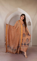 Pure Maheshwari Silk Ajrakh Printed 2pcs suit