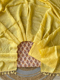Cotton Printed Top| Muslin Silk Dupatta