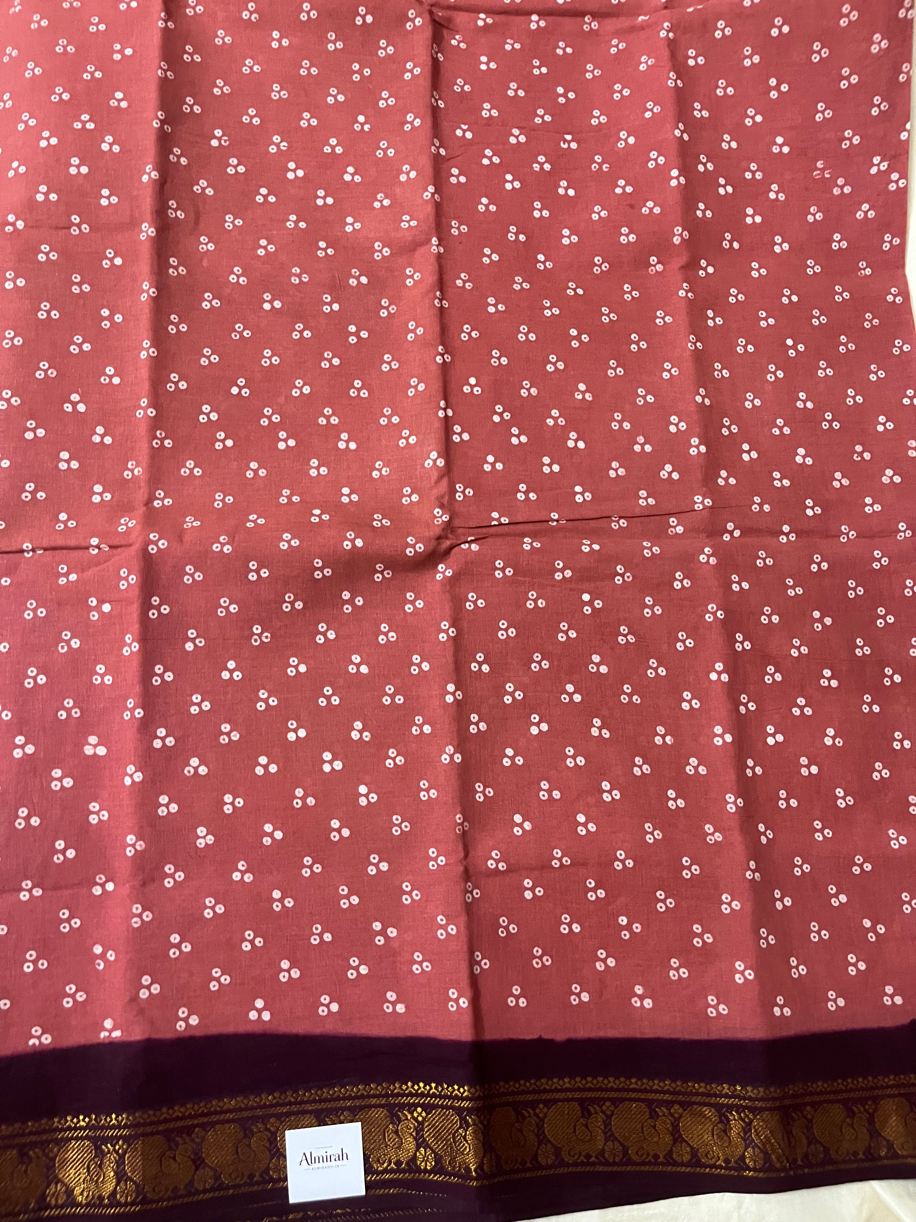 Mukutu Sungudi Saree without Blouse