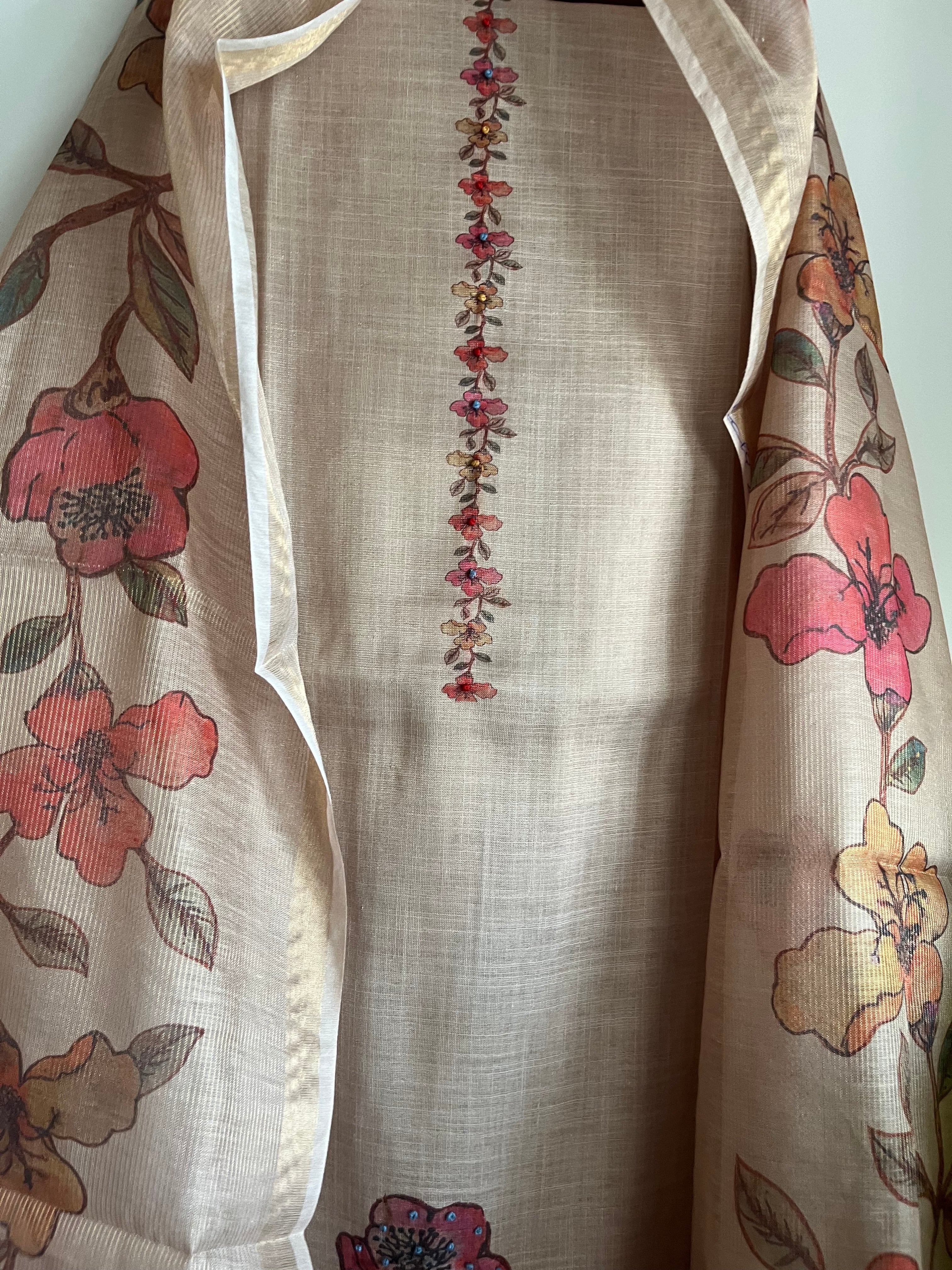 Premium Linen Tissue 3pcs Unstitched suit