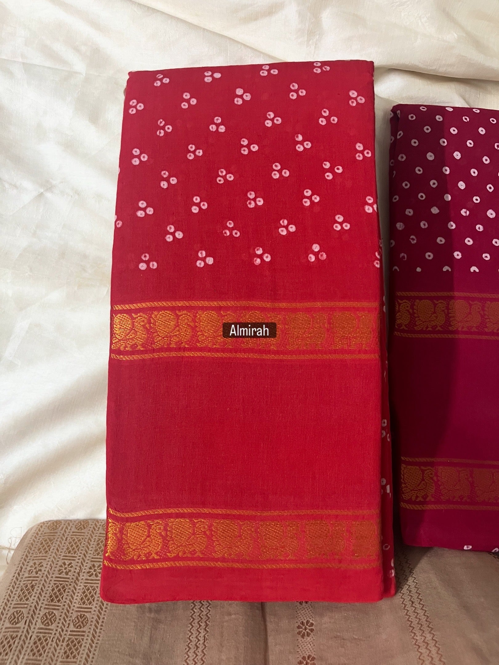 Polka Dots Sungudi Sarees without blouse