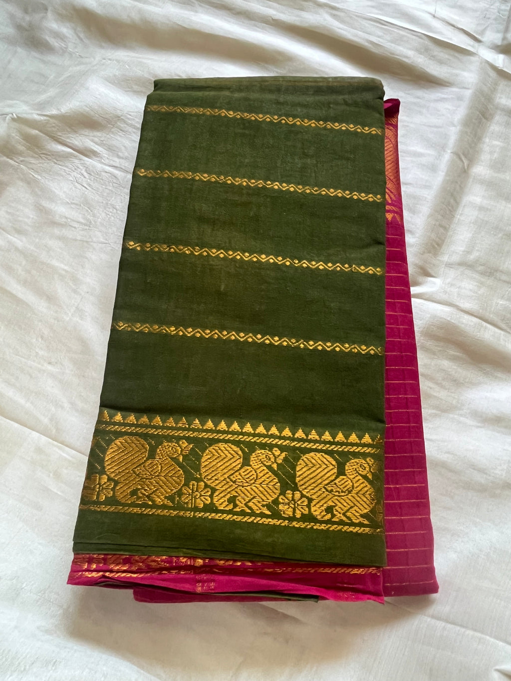 Half n Half Zari  Kattam Velthari Saree