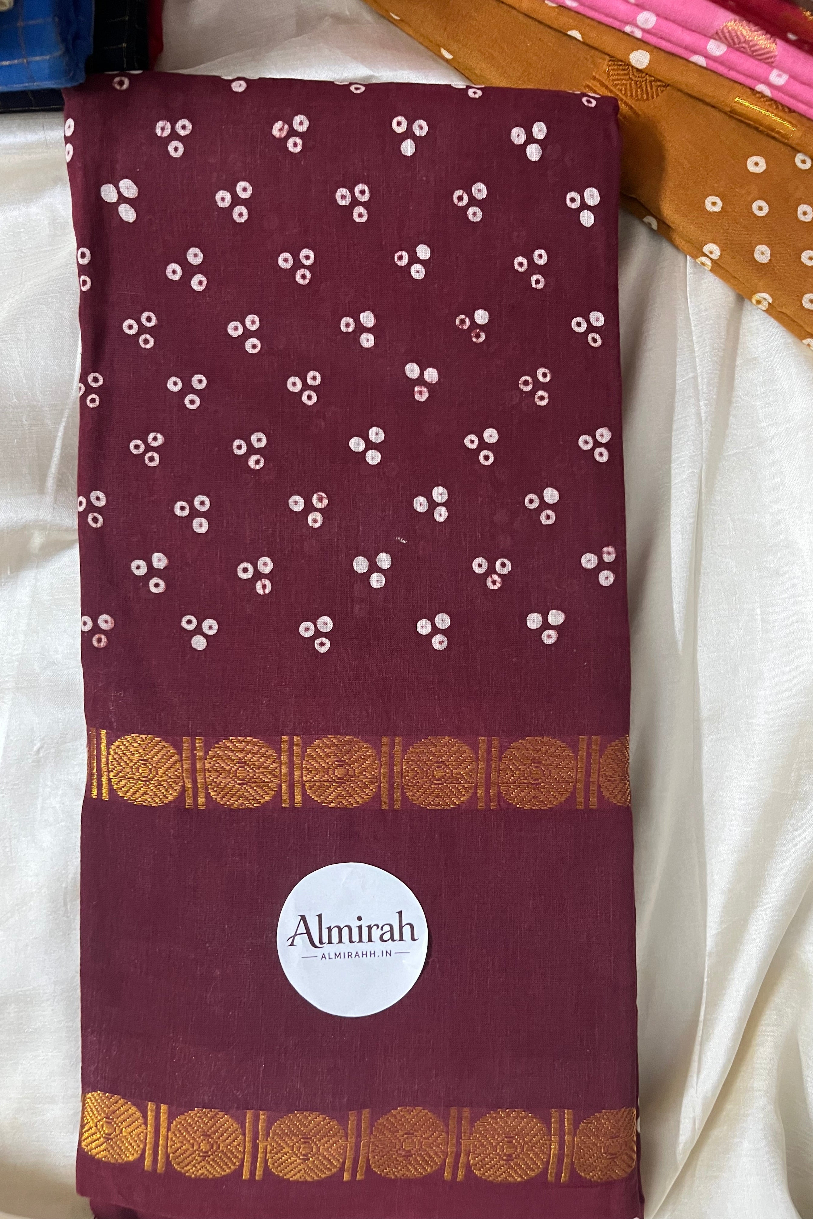 Polka Dots Sungudi Sarees without blouse