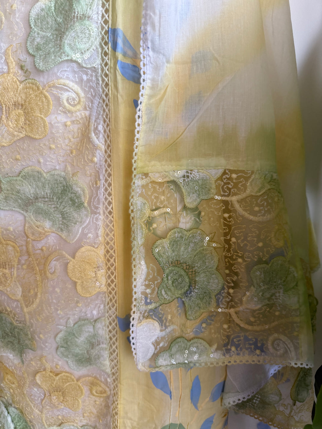 Appliqué Cotton 3pcs Unstitched Suit