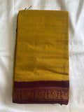 Mustard Velthari saree with blouse
