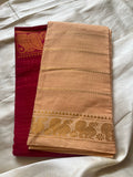 Half n Half Zari  Kattam Velthari Saree