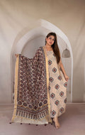 Pure Maheshwari Silk Ajrakh Printed 2pcs suit