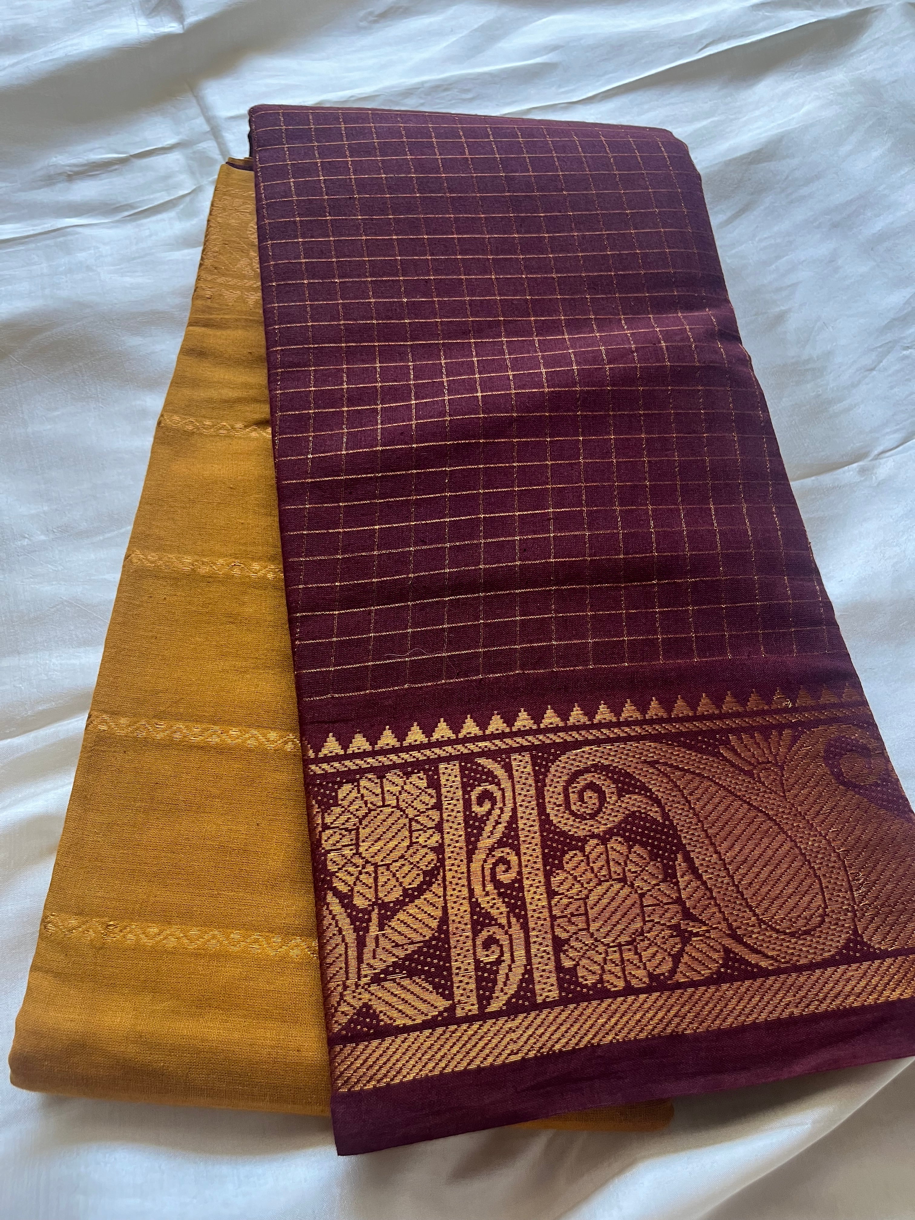 Half n Half Zari  Kattam Velthari Saree